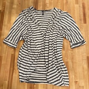 Suede Apparel Open Knit Black and White Women’s Cardigan